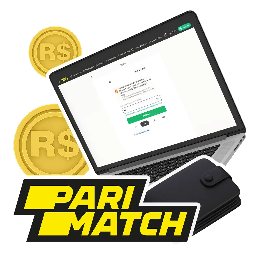 Deposit and withdrawal of funds in Parimatch for Brazil.