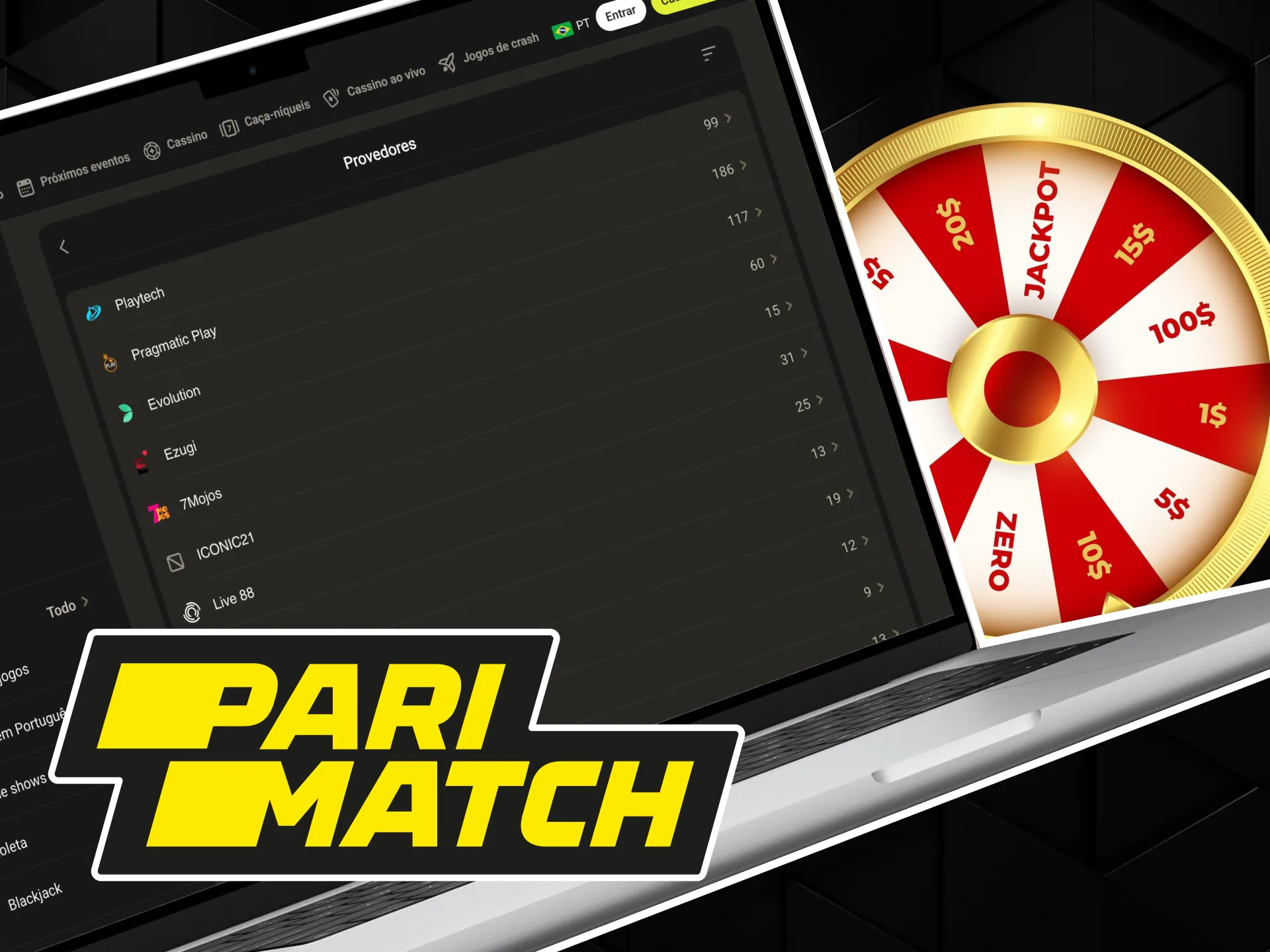 Juegos de los proveedores más populares en Parimatch Brasil.