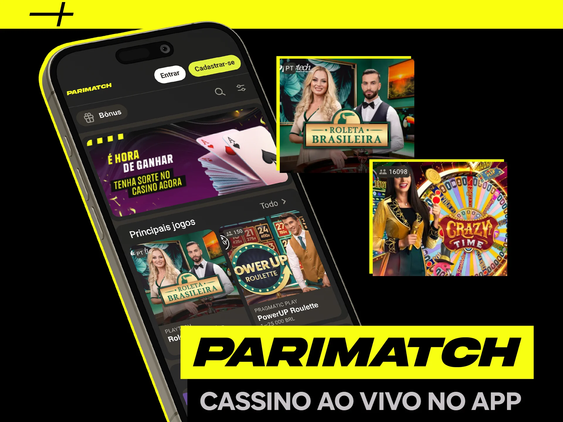 Jogos de roleta no aplicativo Parimatch.