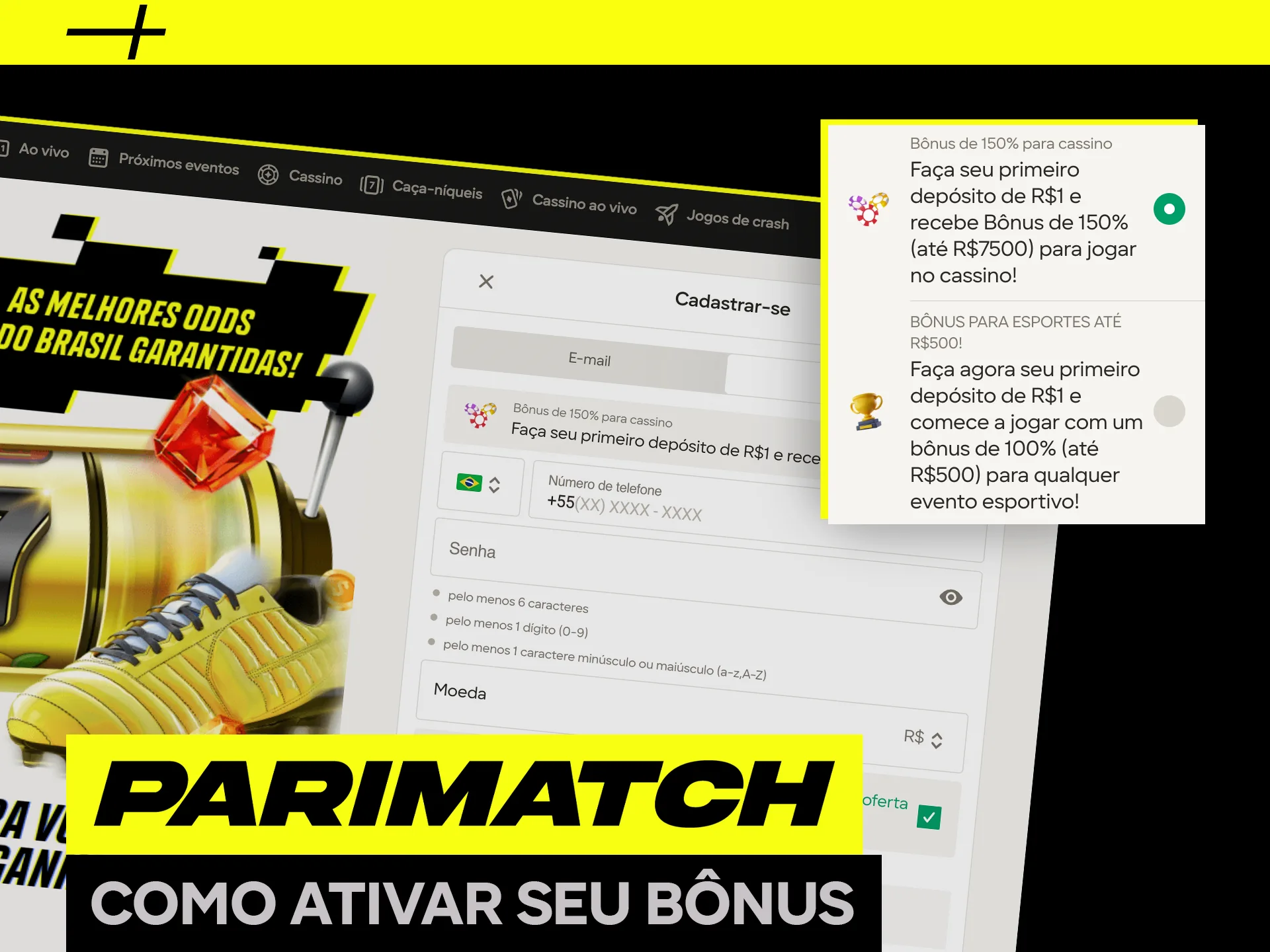 Como conseguir bônus Parimatch para o Brasil.