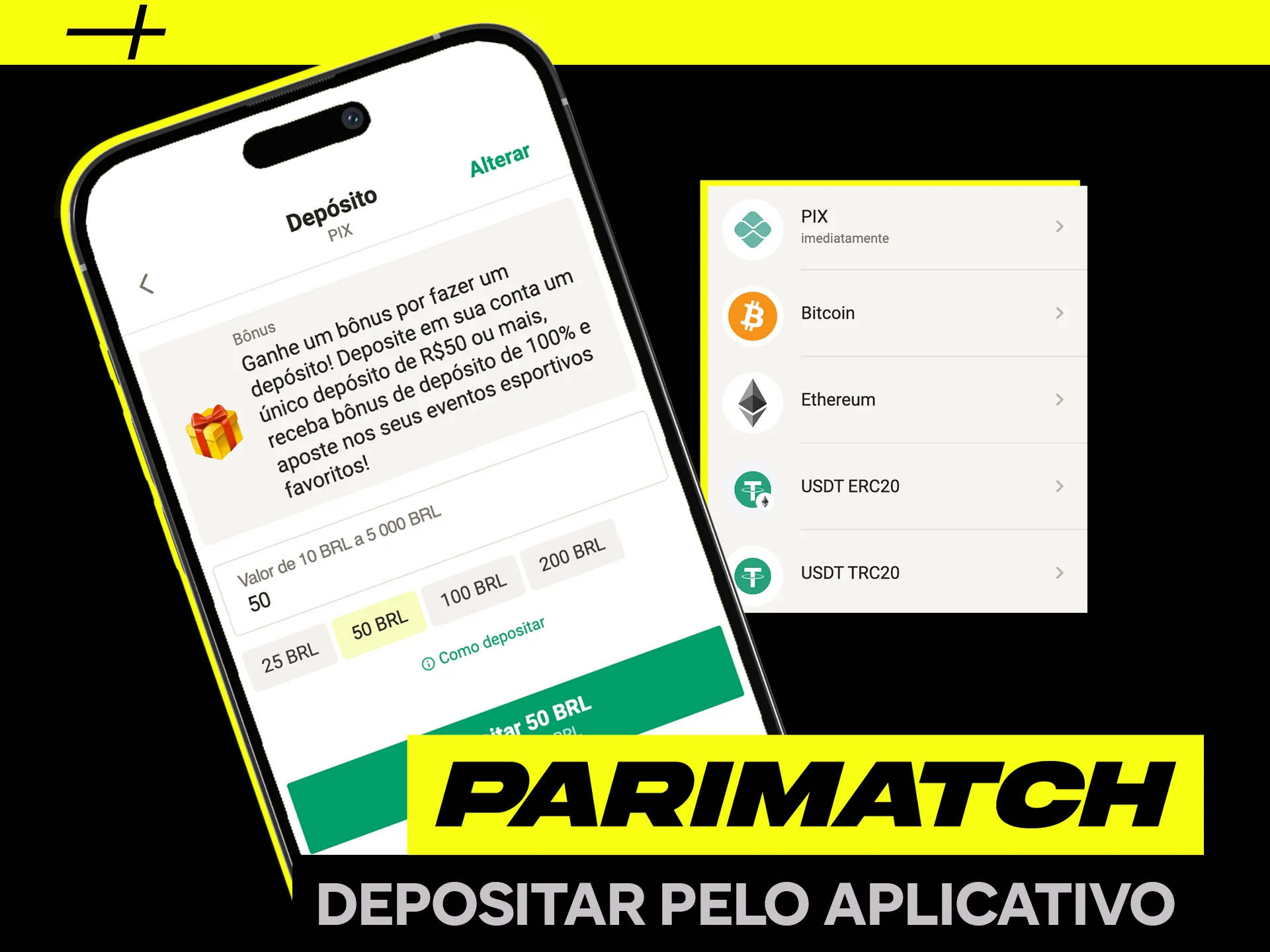 Deposite no aplicativo mobile Parimatch para o Brasil.