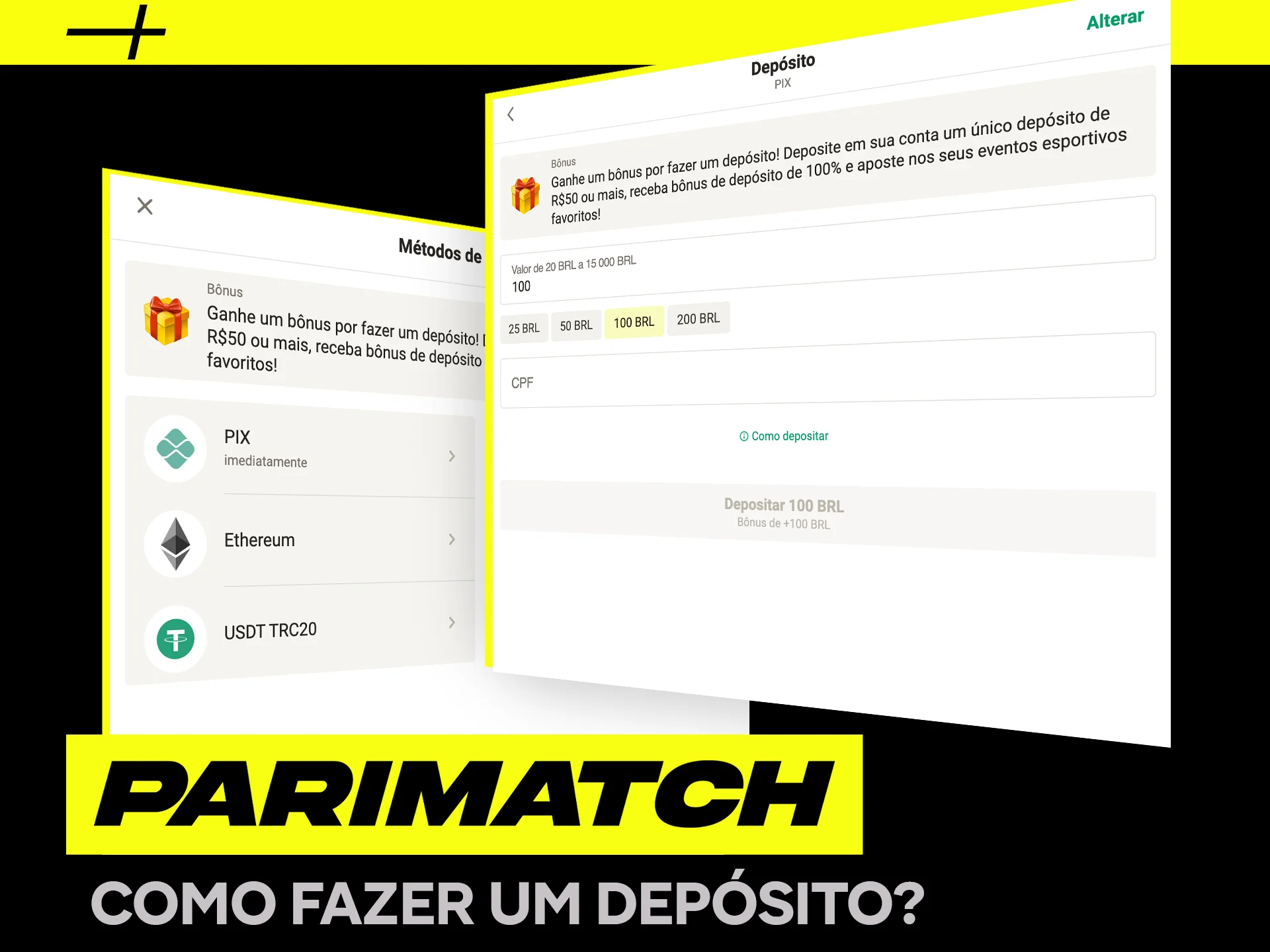 Métodos de pagamento no Parimatch.