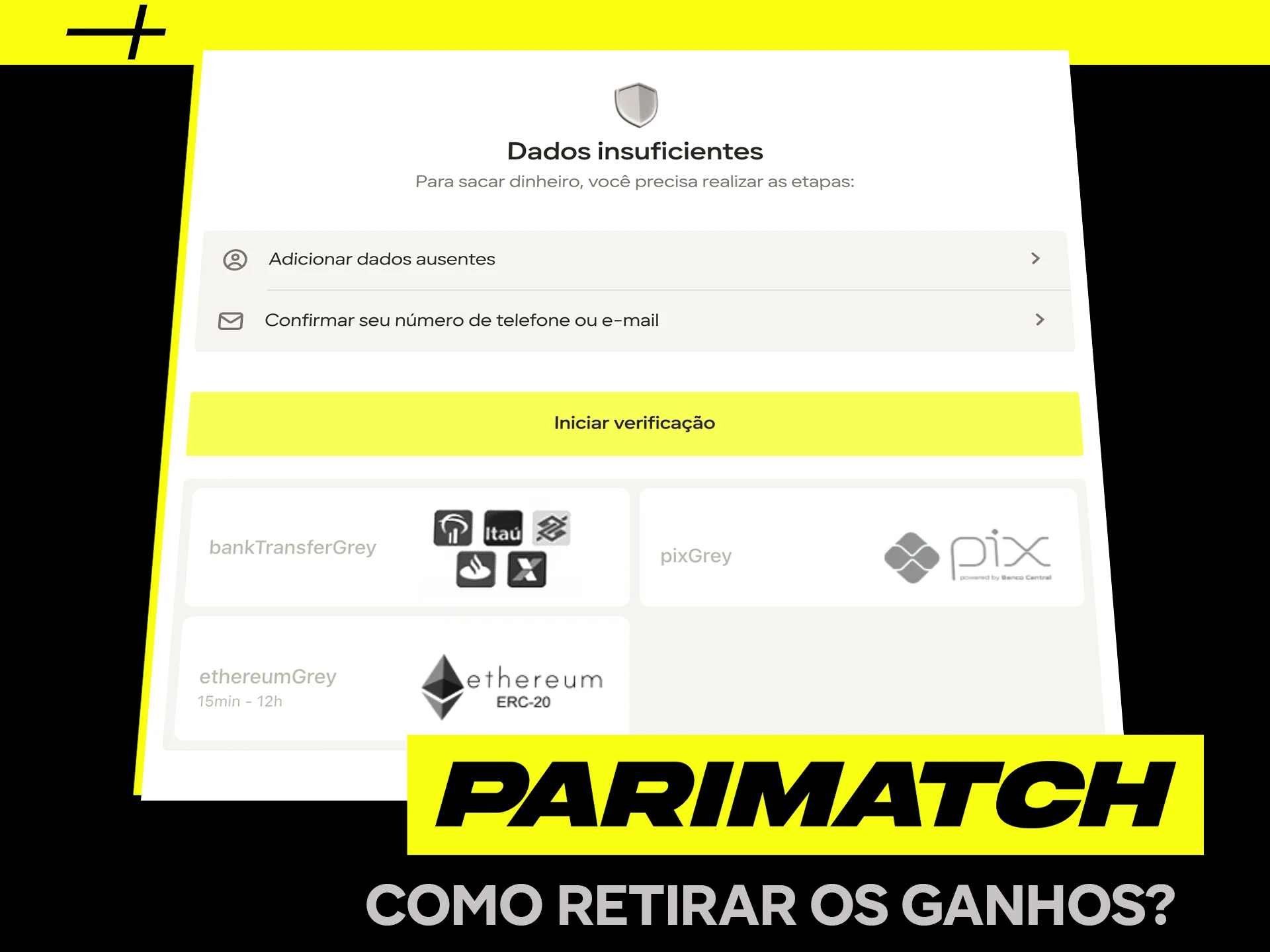 Métodos para sacar fundos para Parimatch.