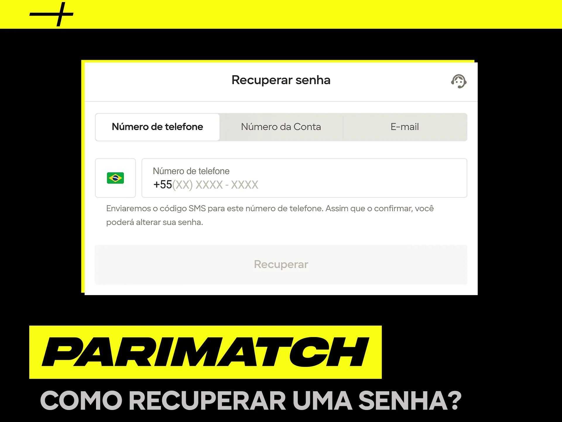Recuperação de senha.