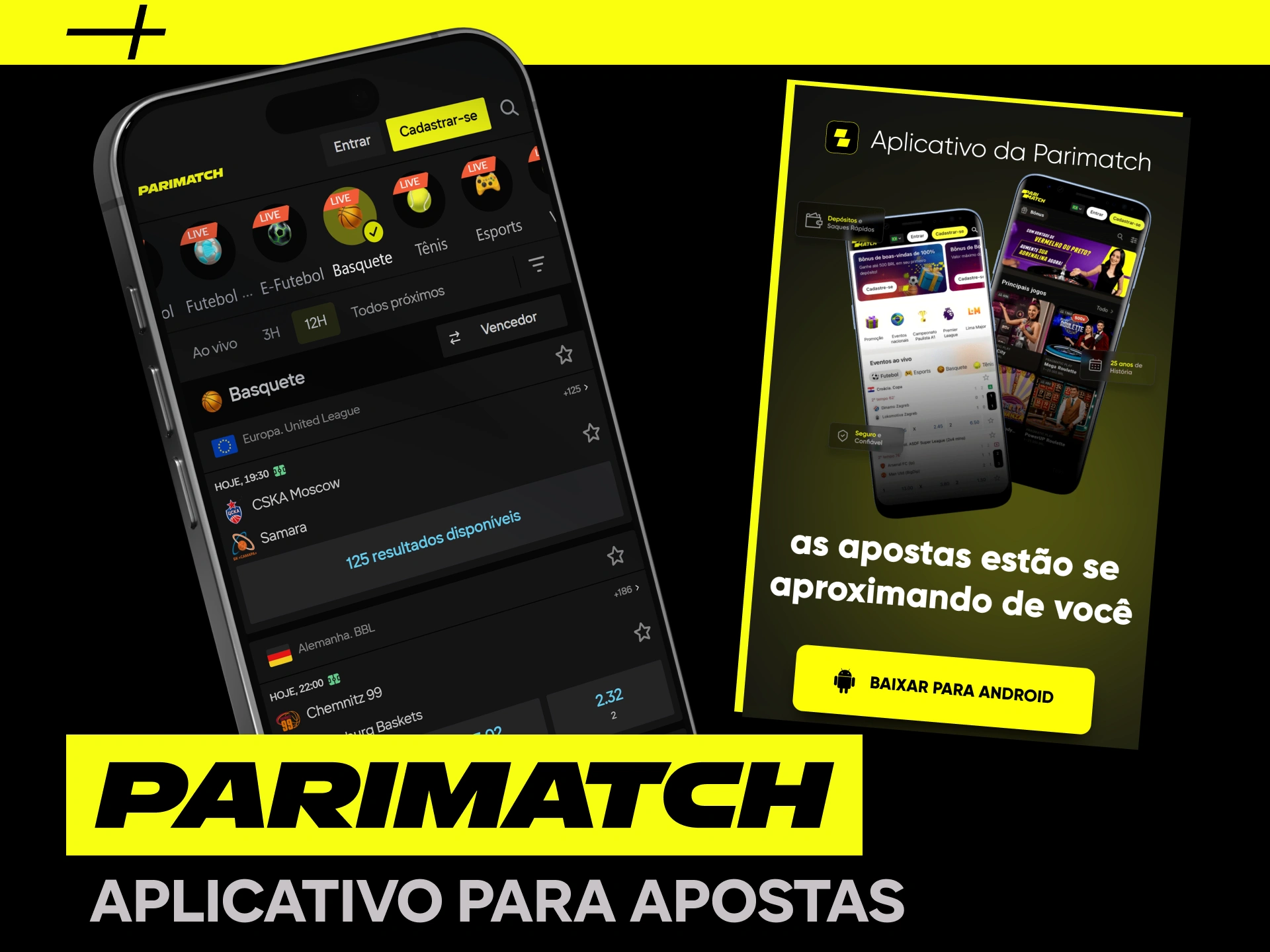 Faça suas apostas pelo celular de forma mais rápida com o aplicativo Parimatch.