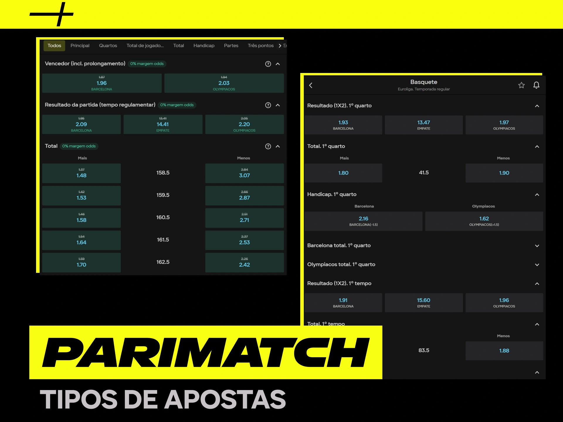 Escolha entre os tipos de apostas disponíveis na Parimatch os seus favoritos.