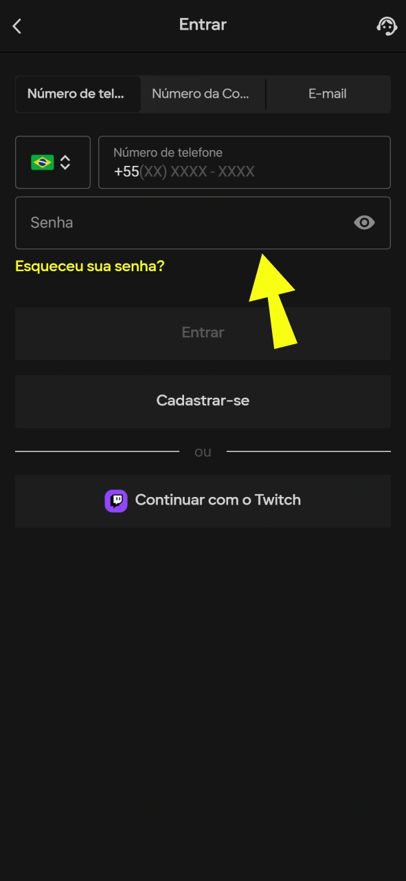 Crie uma conta ou faça login para apostar na Fórmula 1 na Parimatch.