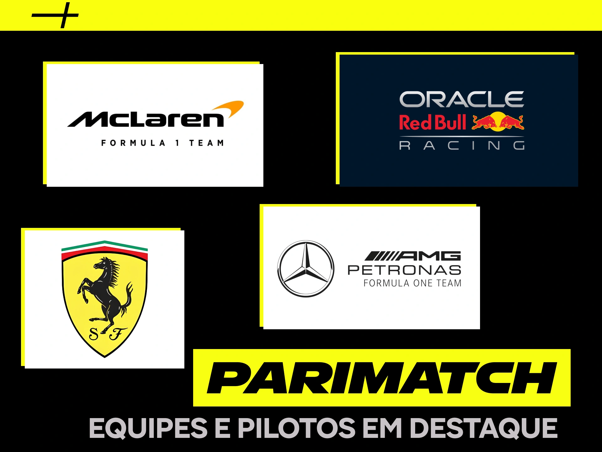 Escolha sua equipe favorita de Fórmula 1 na Parimatch.