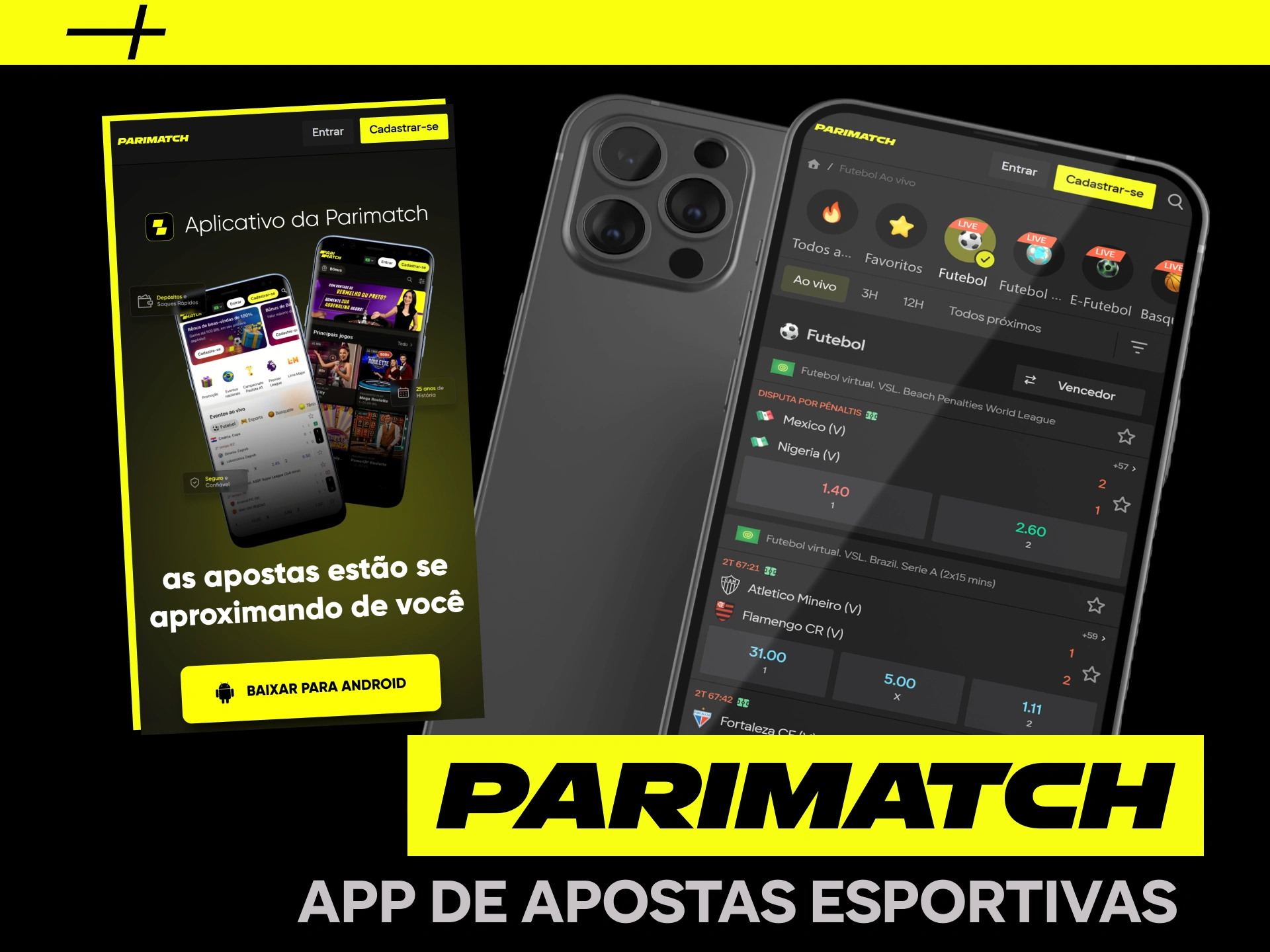 Faça suas apostas de futebol mais rapidamente com o aplicativo Parimatch.