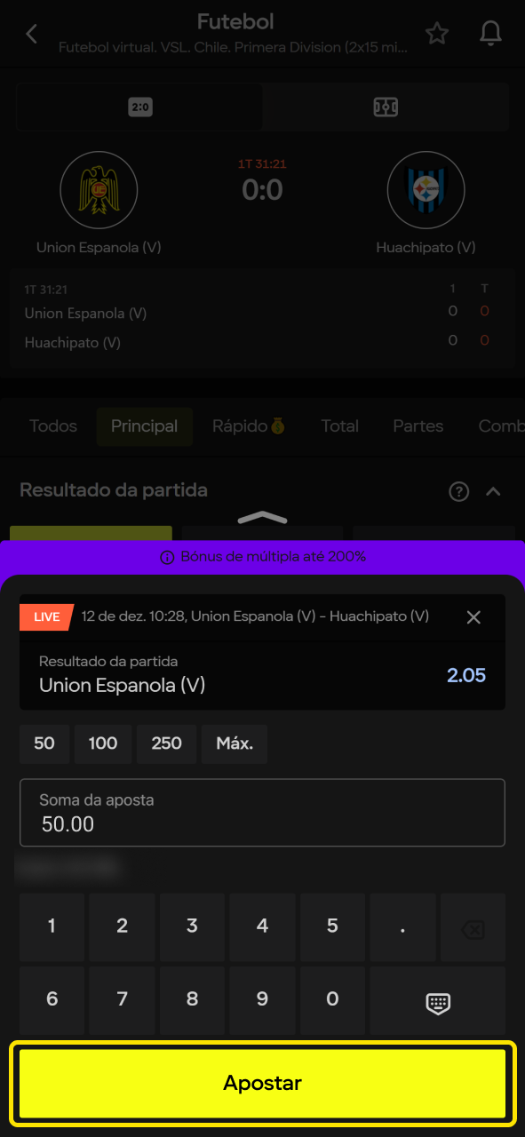 Confirme sua aposta de futebol na Parimatch.