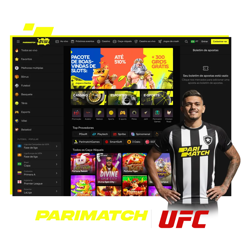 Aposte e jogue com a empresa de apostas Parimatch Brasil.